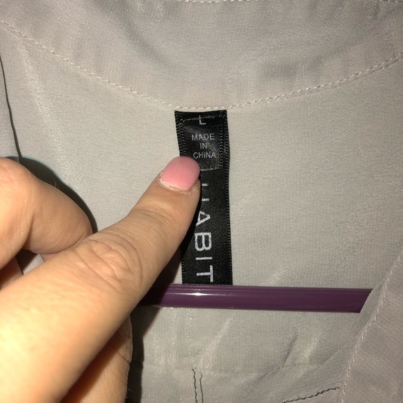 Tie Dye Blue Button Down Blouse - Picture 2 of 2